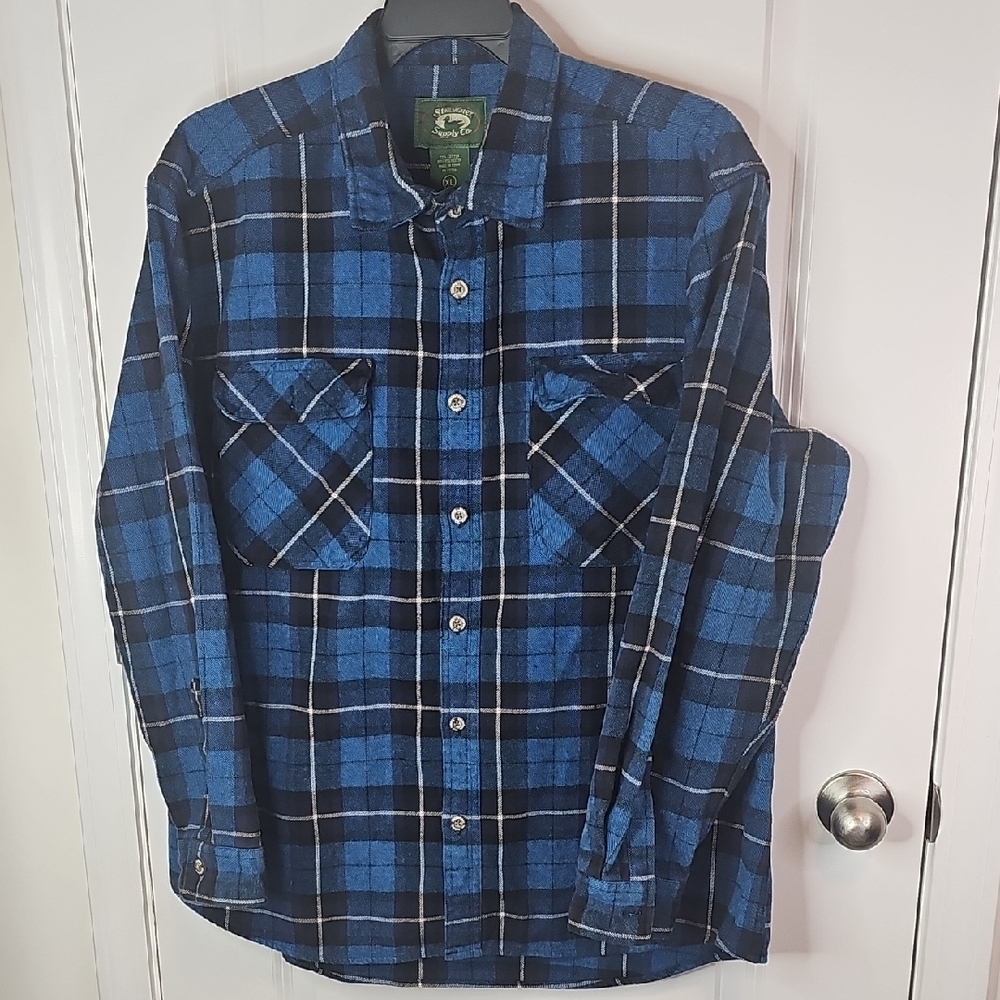 Stillwater‎ Men's Classic Blue Checkered Men's Button-Down Shirt Size XL